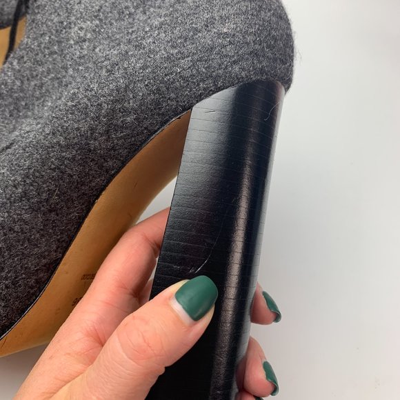 Alexander Wang "Constance" charcoal gray wool platform heel boot 36 - Picture 8 of 8
